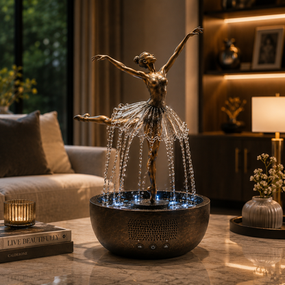 🎁Elegant Ballerina Waterfall Fountain Lamp
