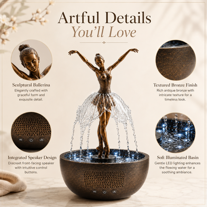 🎁Elegant Ballerina Waterfall Fountain Lamp
