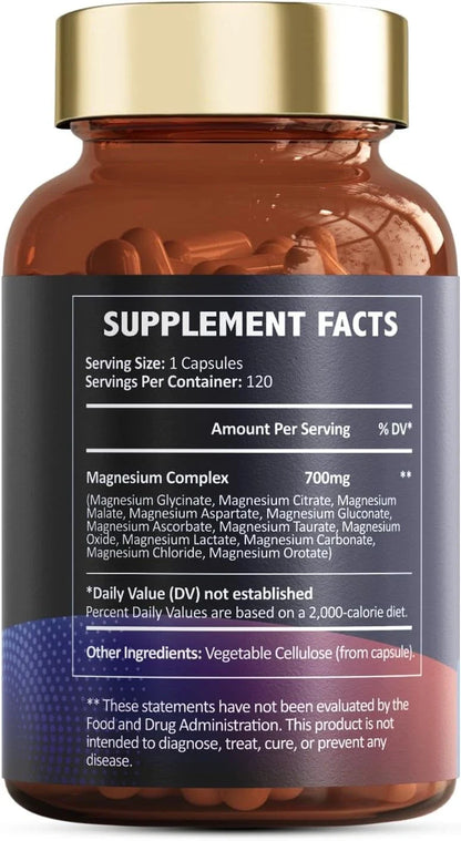 Magnesium 12 in 1 Complex 700mg - Glycinate Citrate Malate Taurate.3